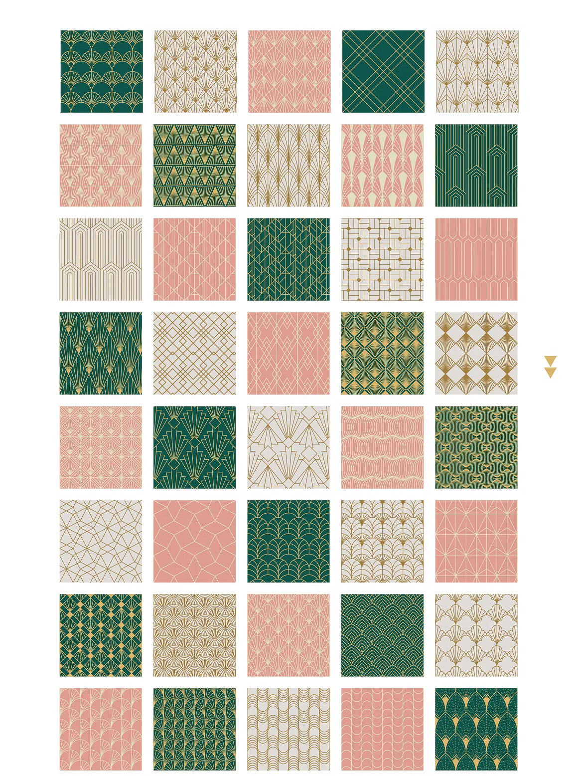 Art Deco Seamless Wall Paper Patterns