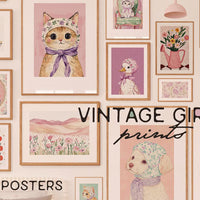 100 Vintage Girly Prints