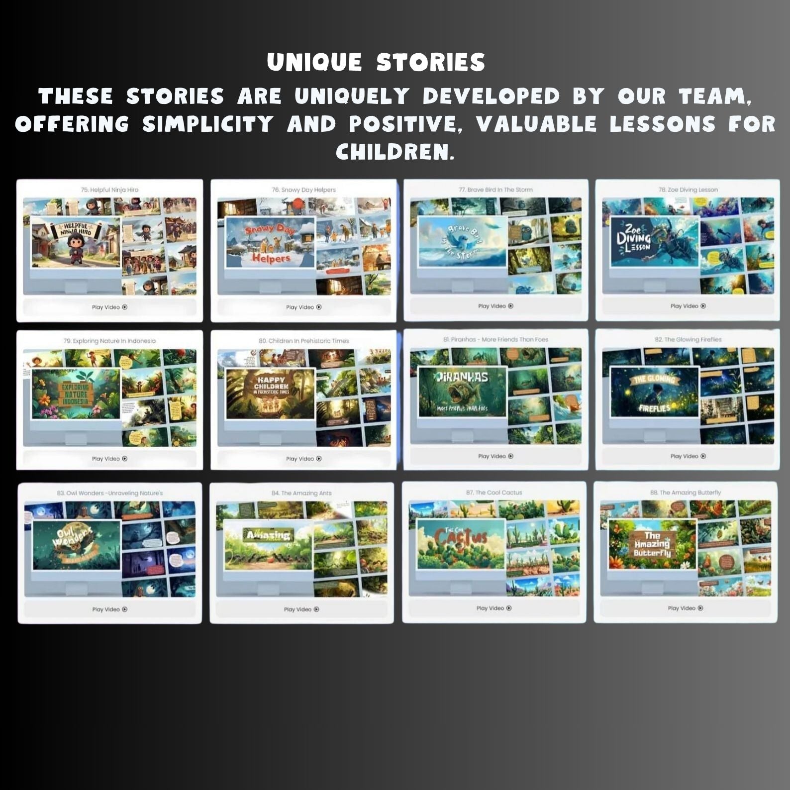 100 Kids’ Stories + 150 Editable Videos & Templates to Resell as Your Own!