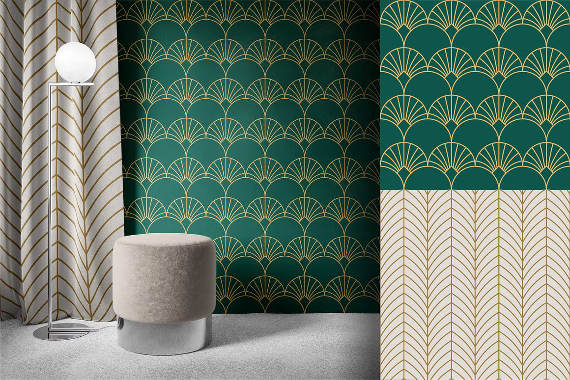 Art Deco Seamless Wall Paper Patterns