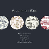 Country Life Toile De Jouy Patterns