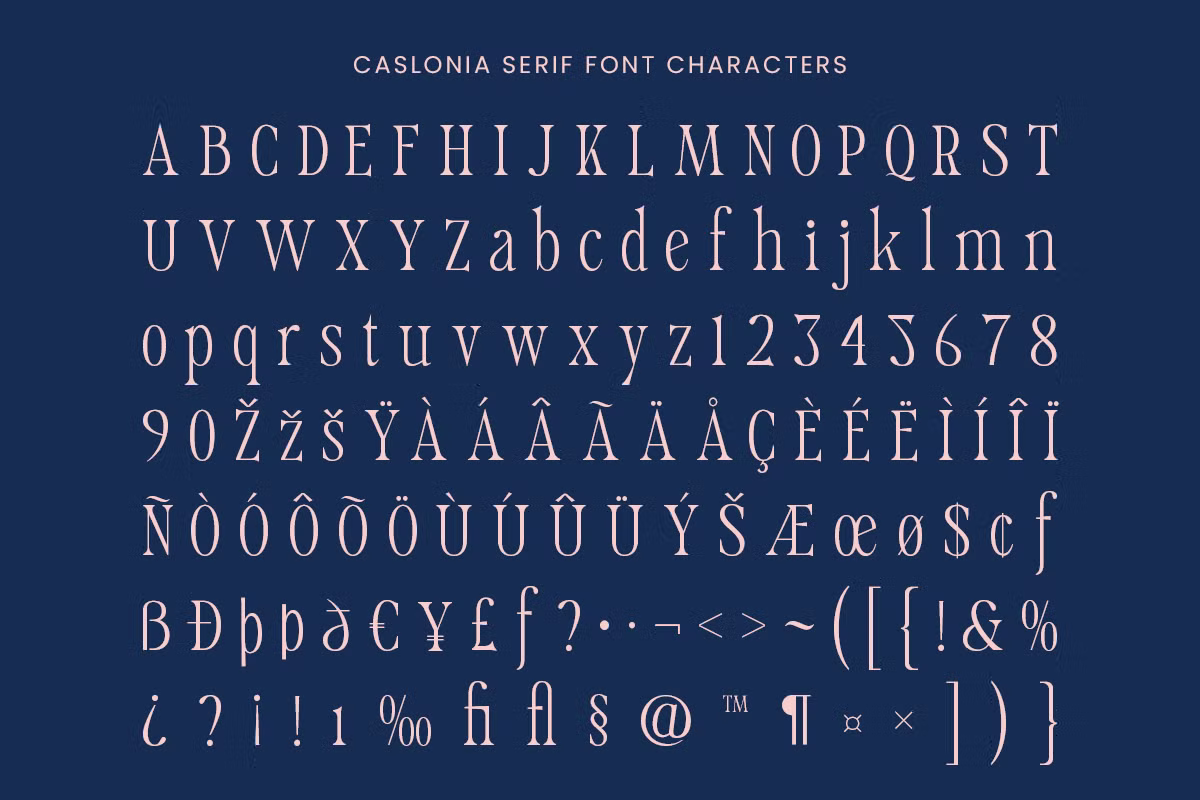 Caslonia Luxury Font