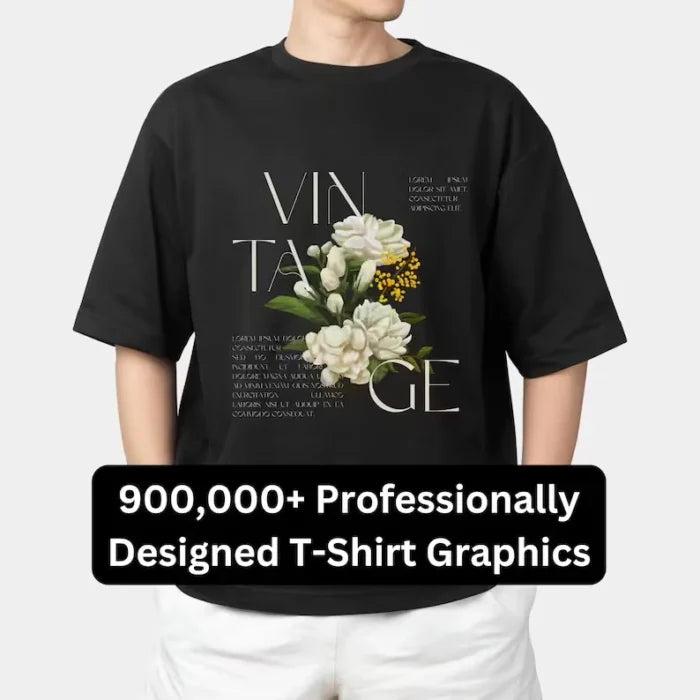 900K Designs for Your Clothing Business: The Ultimate T-Shirt Design Mega Bundle with Resell Rights